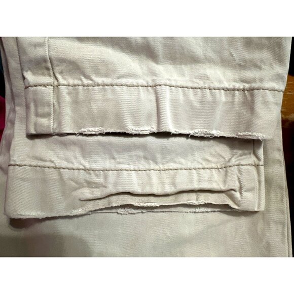 Abercrombie Fitch Size 32 Tan Cargo Pants Khaki Straight Fit Button Fly Trousers - Picture 13 of 13